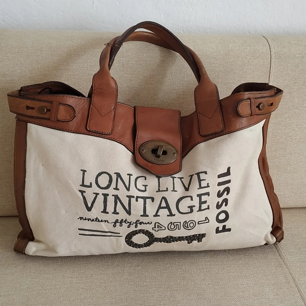 Fossil Tote Long live Vintage weekender Tote - Picture 3 of 17